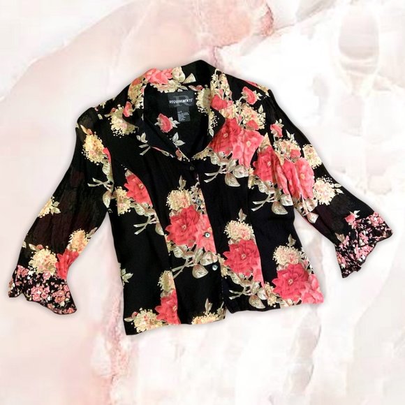 Floral Blouse by Requirements - Picture 1 of 2